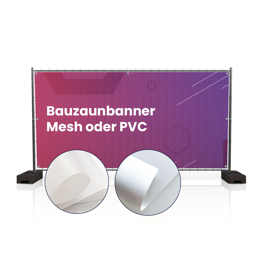 Bauzaunbanner aus PVC Mesh ab 29.9€ - bannerstop
