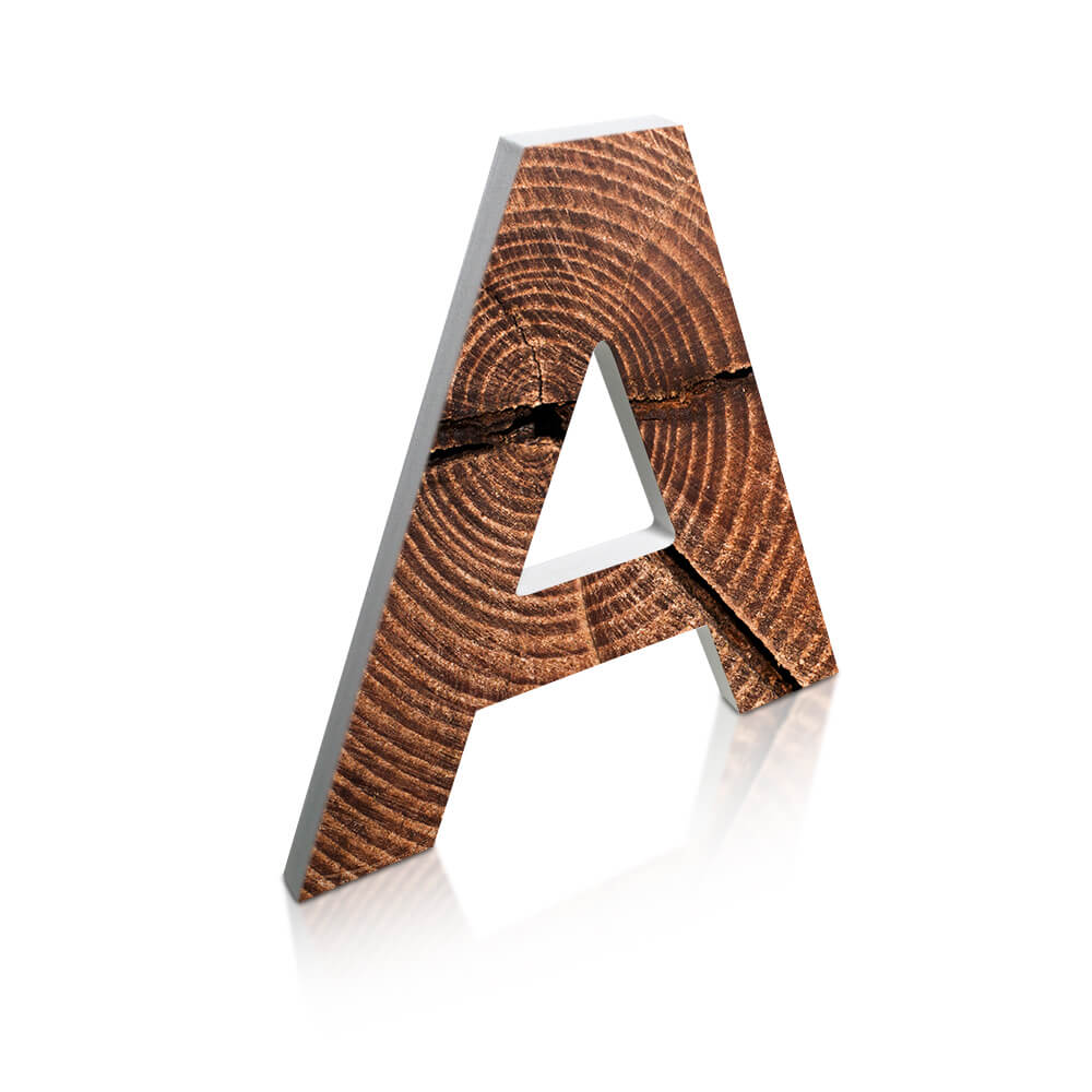 Hartschaum Buchstaben 3D  Leicht & vollflächig selbstklebend