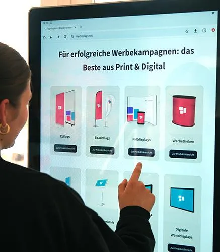 Inhalte über den Browser auf das Touchscreen Display übertragen