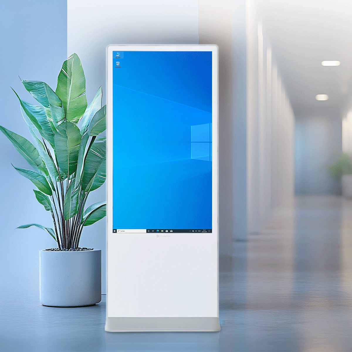 Interaktive Digital Signage Stele im individuellen Branding