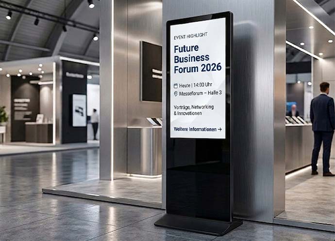 Digitale Stele als Informationstafel