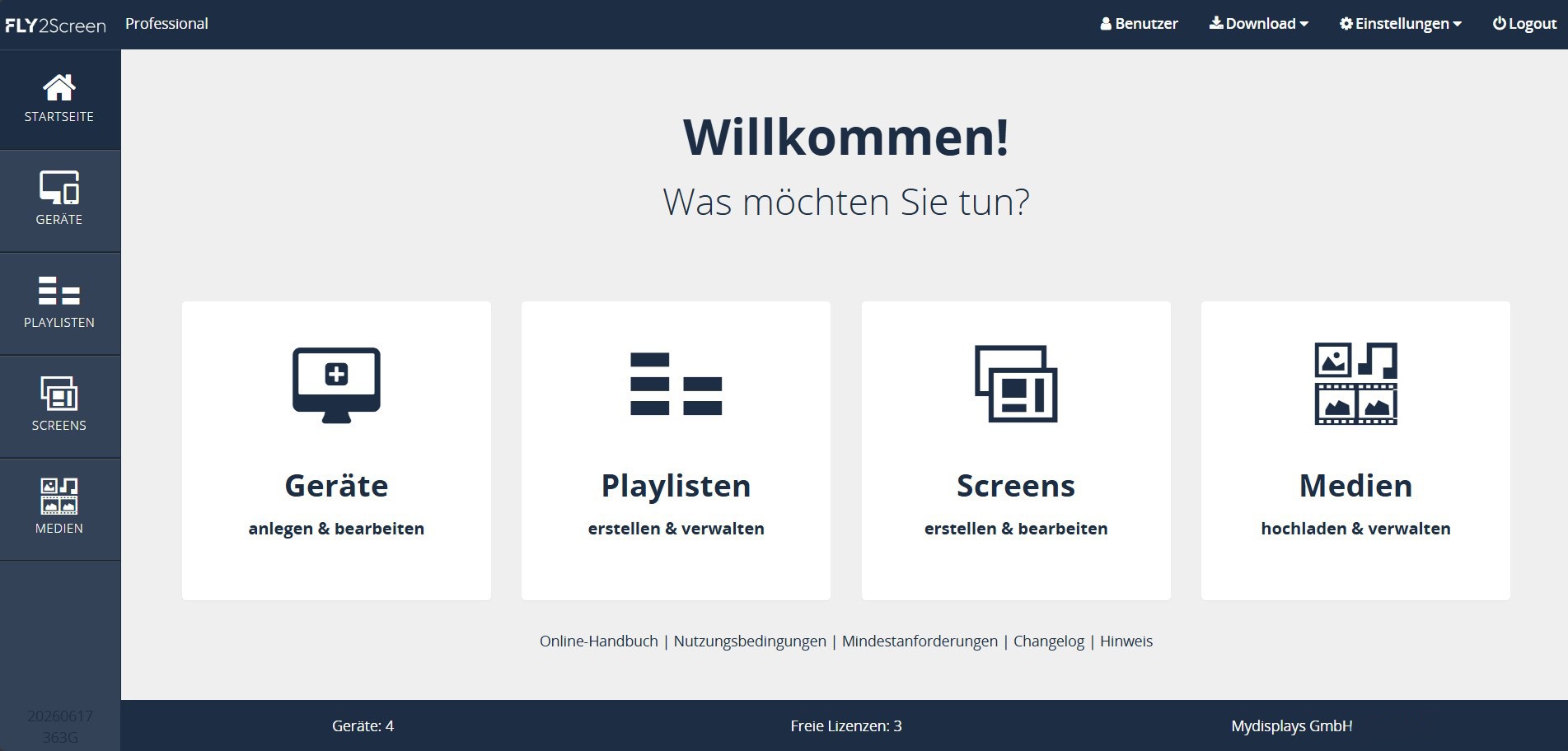 Übersicht der Software-Oberfläche