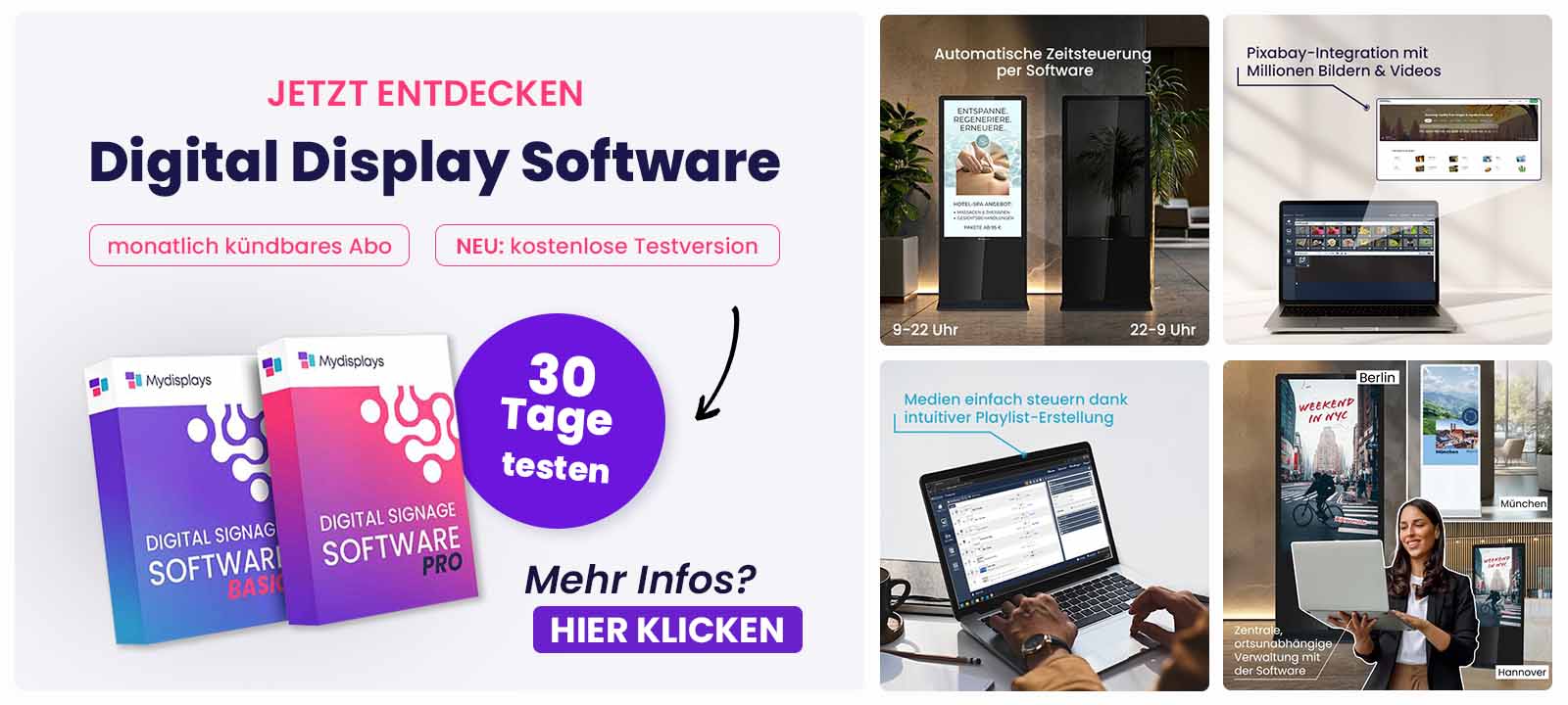 Inhalte in der Software verwalten