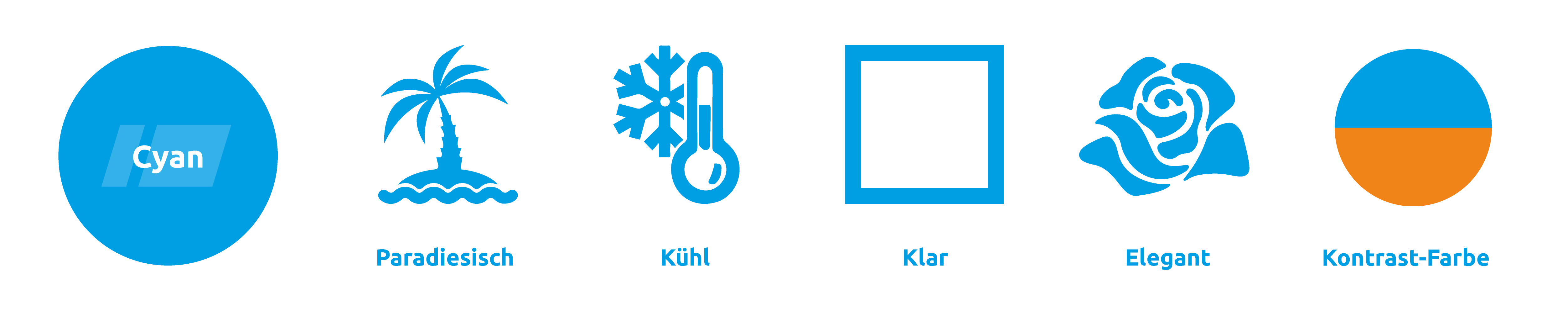 Der Farbton Cyan und seine Charakteristika Farblehre - wie wirkt Cyan?