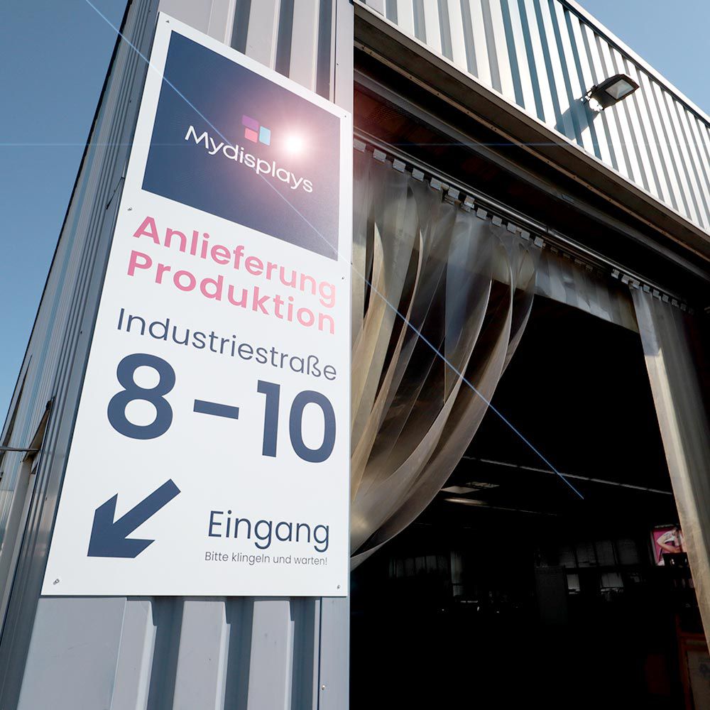 Mydisplays - Die zusammengelegte Produktionshalle in Burscheid bei Köln Mydisplays - Die zusammengelegte Produktionshalle in Burscheid bei Köln